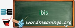 WordMeaning blackboard for ibis